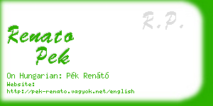 renato pek business card