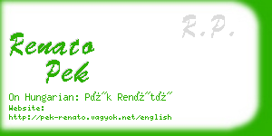 renato pek business card